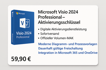 Microsoft Visio 2024 Professional – Aktivierungsschlüssel