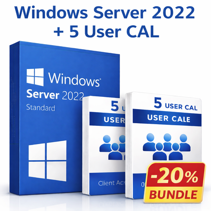 Windows Server 2022 + 5 User CAL – Bundle