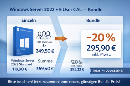 Windows Server 2022 + 5 User CAL – Bundle