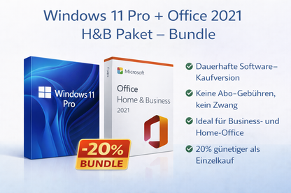Windows 11 Pro + Office 2021 H&B Paket – Bundle
