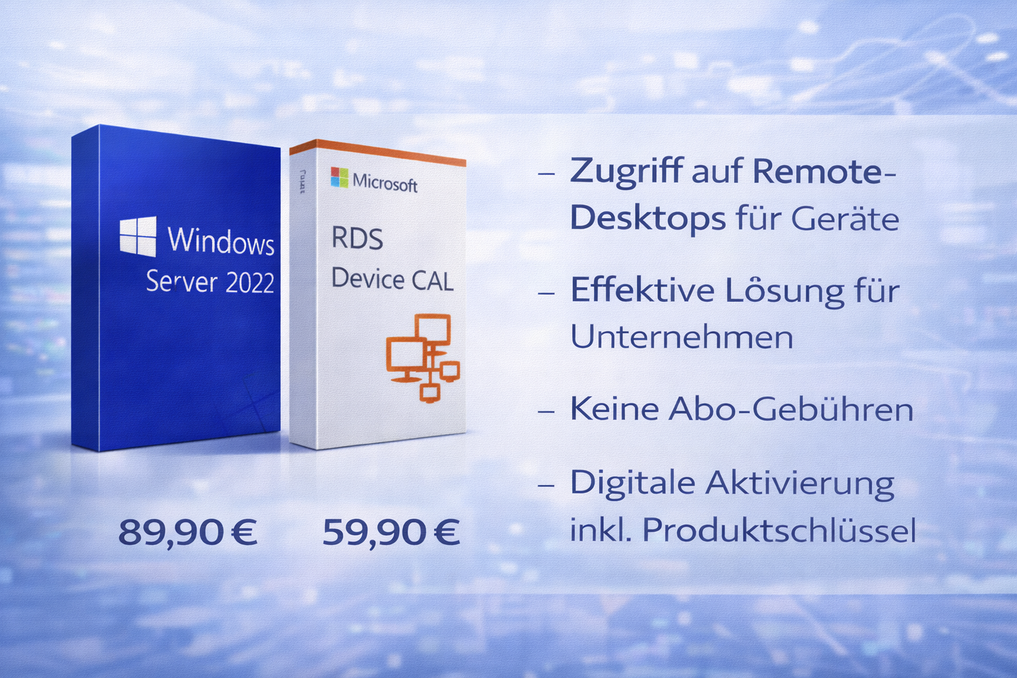 Windows Server 2022 + RDS Device CAL – Bundle