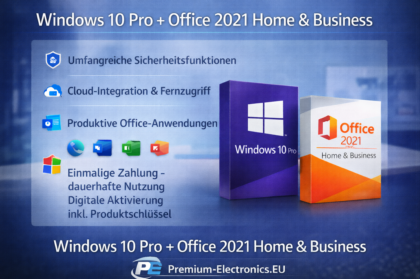Windows 10 Pro + Office 2021 Home & Business – Bundle